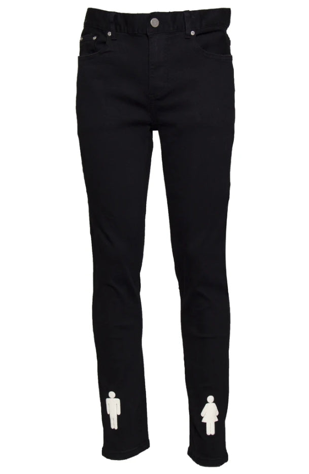 HOMME PLUS FAMME (オムファム) SCRIPT DENIM BLACK AND WHITE