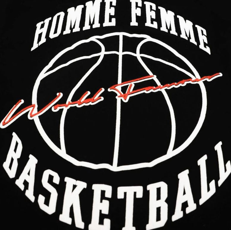 HOMME PLUS FAMME (オムファム) BASKETBALL TEE BLACK