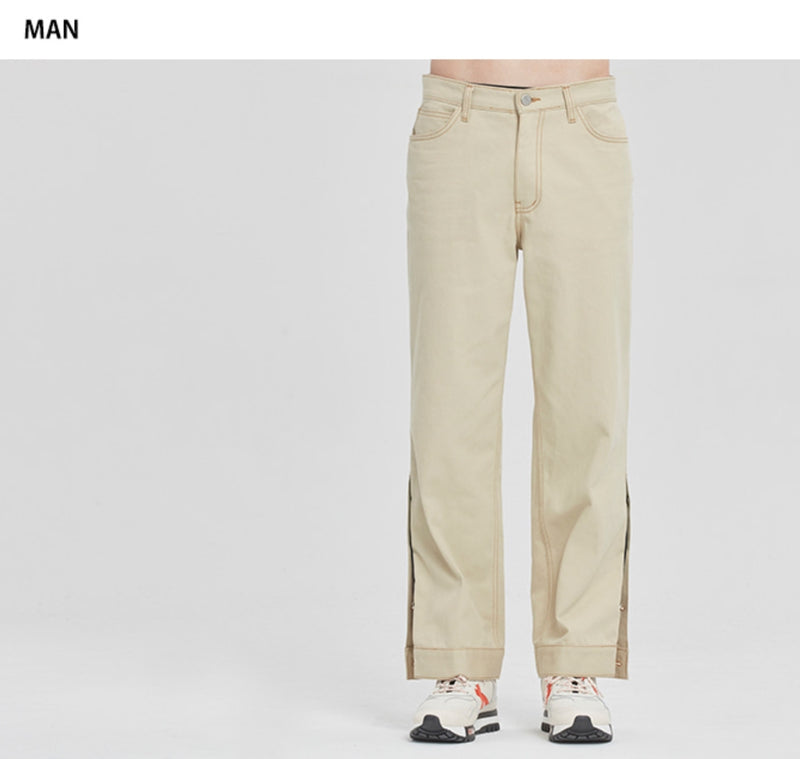 ロマンティッククラウン(ROMANTIC CROWN)  CEREMONY TAPE BUTTON PANTS_BEIGE