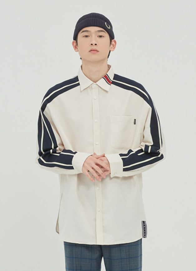 ロマンティッククラウン(ROMANTIC CROWN) SHOULDER LINE SHIRT_OATMEAL