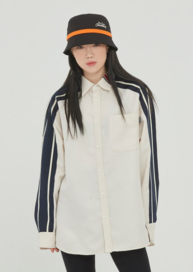 ロマンティッククラウン(ROMANTIC CROWN) SHOULDER LINE SHIRT_OATMEAL