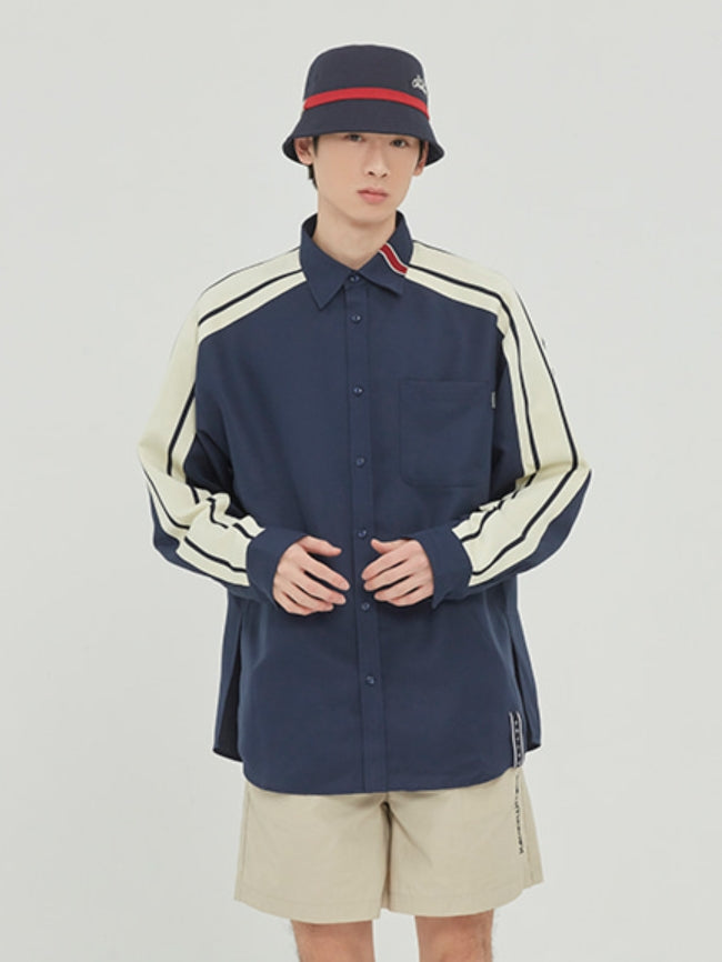 ロマンティッククラウン(ROMANTIC CROWN) SHOULDER LINE SHIRT_NAVY