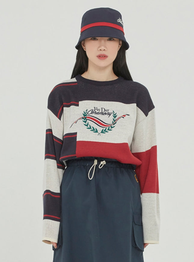 ロマンティッククラウン(ROMANTIC CROWN) HALF TWIN KNIT_NAVY