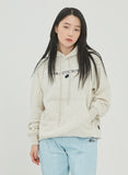 ロマンティッククラウン(ROMANTIC CROWN)  ROMANTICCROWN LOGO HOODIE_MELANGE IVORY