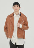 ロマンティッククラウン(ROMANTIC CROWN) TONE ON TONE LEATHER RIDER JACKET_BROWN