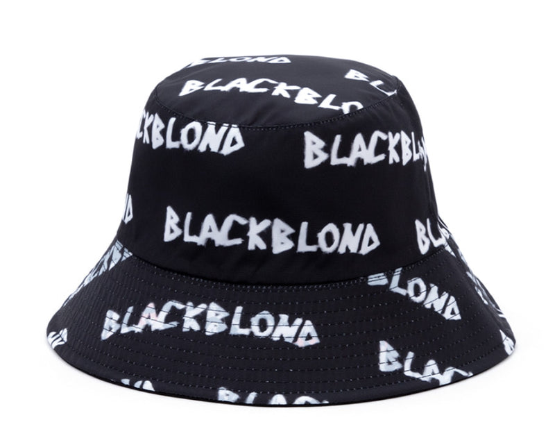ブラックブロンド(BLACKBLOND) BBD Graffiti Logo Reversible Plate Bucket Hat (Black)
