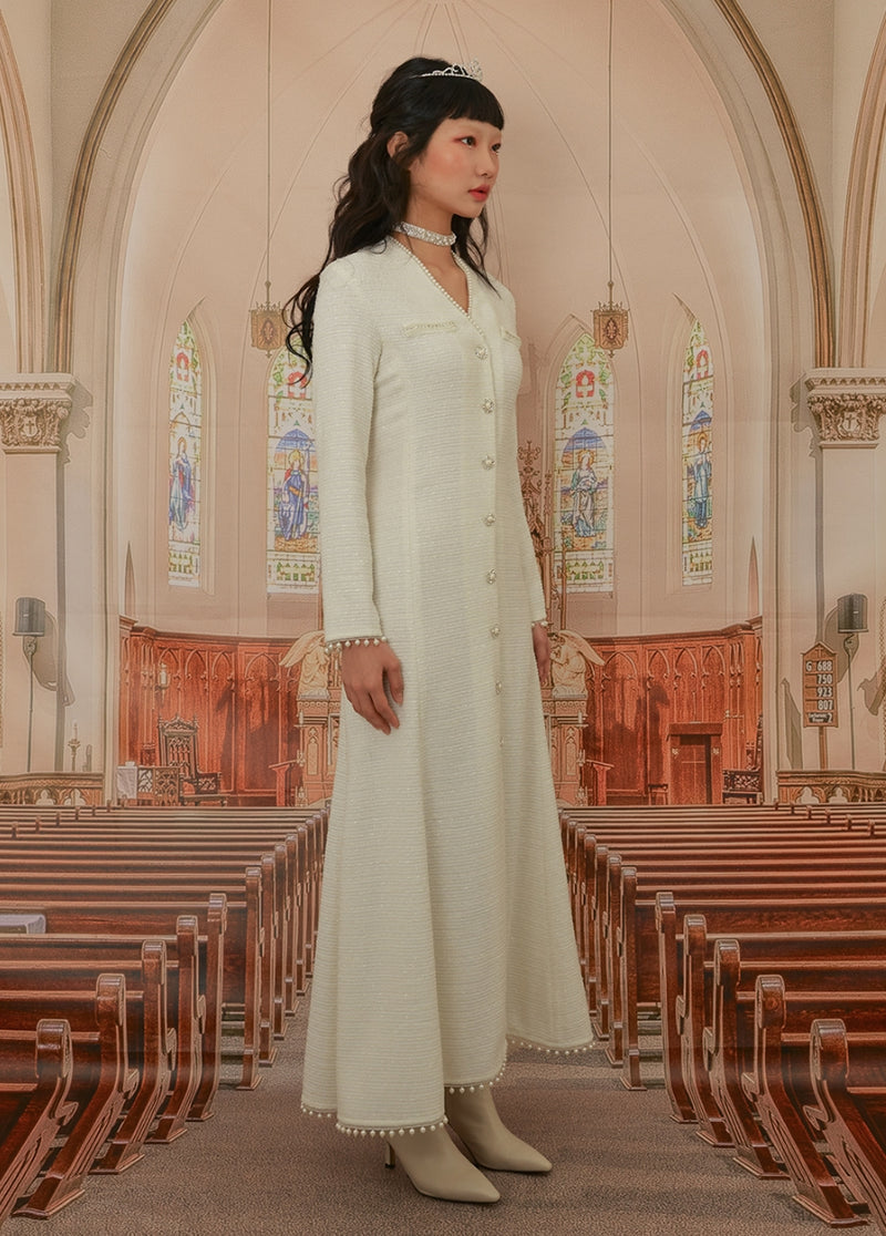 オクトーバーサード(Oct.3) White Pearl Wedding Dress [White]