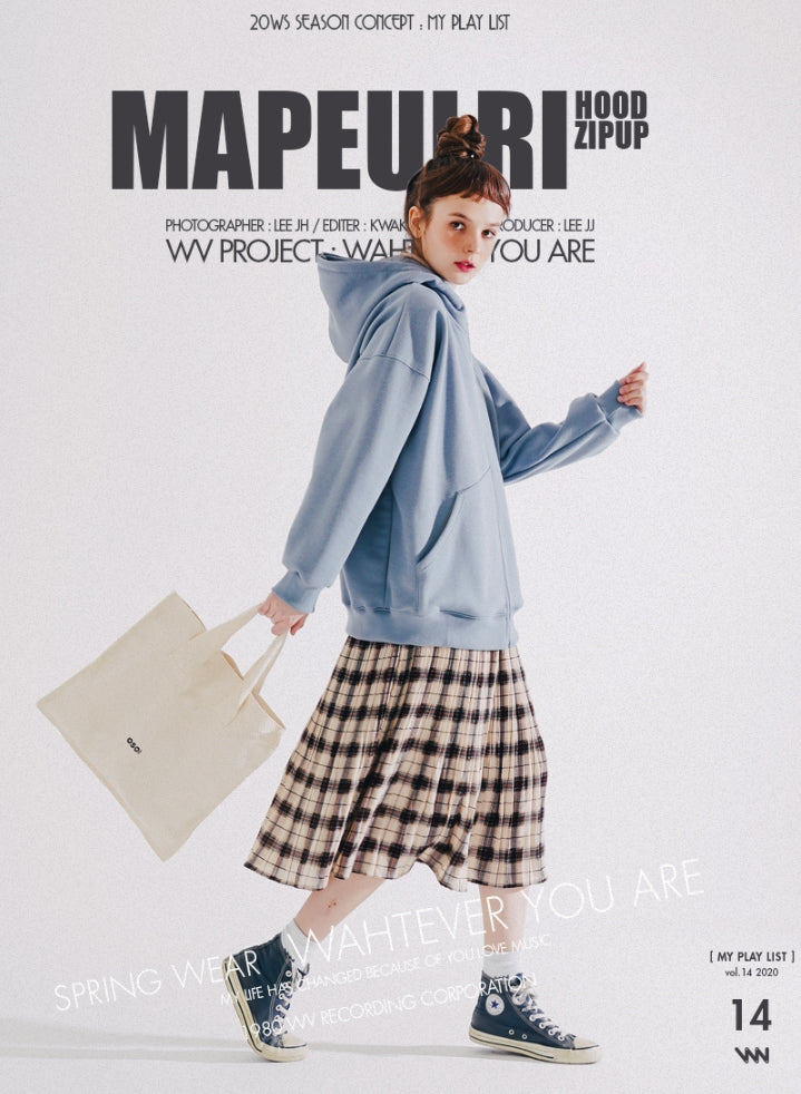 ダブルユーブイプロジェクト(WV PROJECT) MY PLAY LIST HOOD ZIPUP BLUE SYHD7362