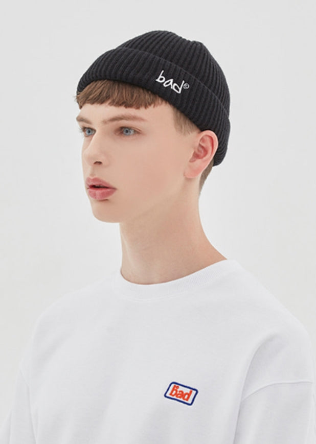 ベドインベド(BADINBAD) SCRIBE LOGO WATCH CAP_BLACK