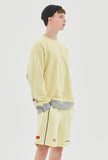 ベドインベド(BADINBAD) FRONT POCKET SPORTS SWEATSHIRT_LIME YELLOW