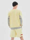 ベドインベド(BADINBAD) FRONT POCKET SPORTS SWEATSHIRT_LIME YELLOW
