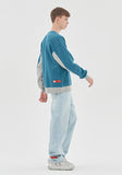 ベドインベド(BADINBAD) FRONT POCKET SPORTS SWEATSHIRT_BLUE GREEN