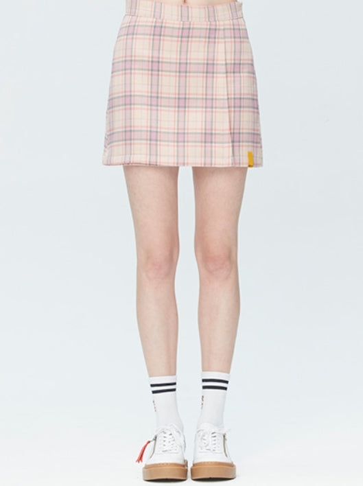 ロマンティッククラウン(ROMANTIC CROWN) TARTAN CHECK WRAP SKIRT_PINK