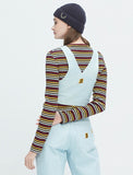 ロマンティッククラウン(ROMANTIC CROWN) GNAC OVERALL VEST_SKY BLUE