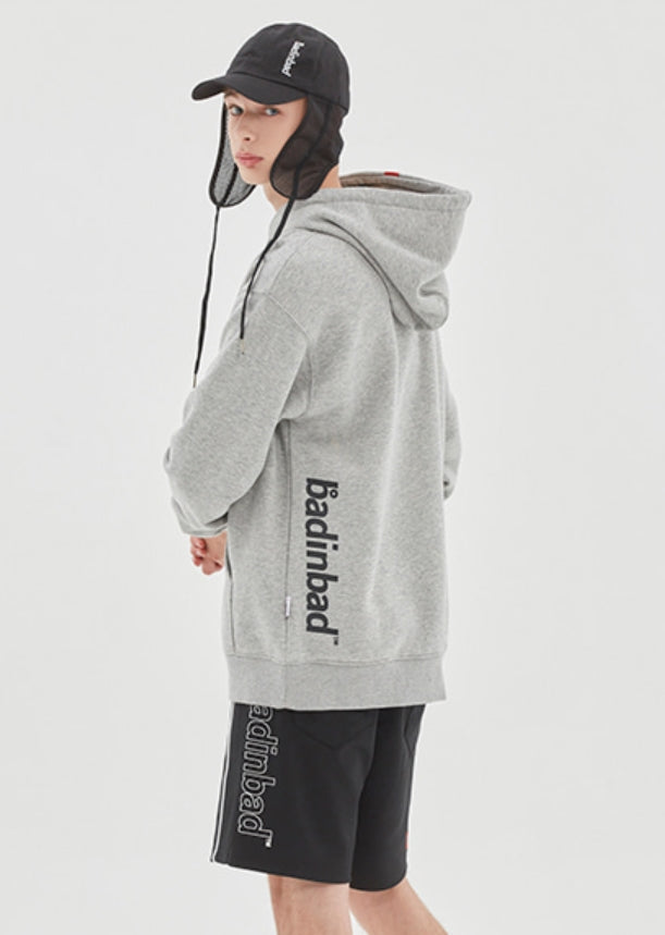 ベドインベド(BADINBAD) GALLERY LOGO HOOD_GREY