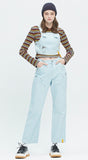 ロマンティッククラウン(ROMANTIC CROWN) GNAC OVERALL VEST_SKY BLUE