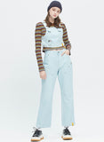 ロマンティッククラウン(ROMANTIC CROWN) GNAC OVERALL VEST_SKY BLUE