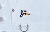 ロマンティッククラウン(ROMANTIC CROWN) GNAC OVERALL VEST_SKY BLUE