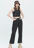 ロマンティッククラウン(ROMANTIC CROWN) GNAC OVERALL VEST_BLACK