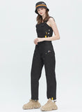 ロマンティッククラウン(ROMANTIC CROWN) GNAC OVERALL VEST_BLACK