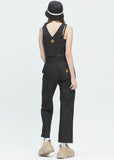 ロマンティッククラウン(ROMANTIC CROWN) GNAC OVERALL VEST_BLACK