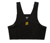 ロマンティッククラウン(ROMANTIC CROWN) GNAC OVERALL VEST_BLACK
