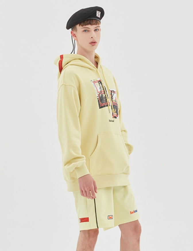 ベドインベド(BADINBAD) GALLERY LOGO HOOD_LIME YELLOW