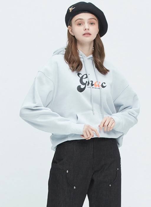 ロマンティッククラウン(ROMANTIC CROWN) GNAC ROLLING LOGO HOODIE_SKY BLUE