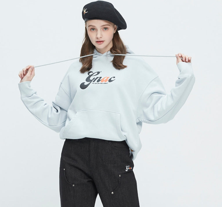 ロマンティッククラウン(ROMANTIC CROWN) GNAC ROLLING LOGO HOODIE_SKY BLUE