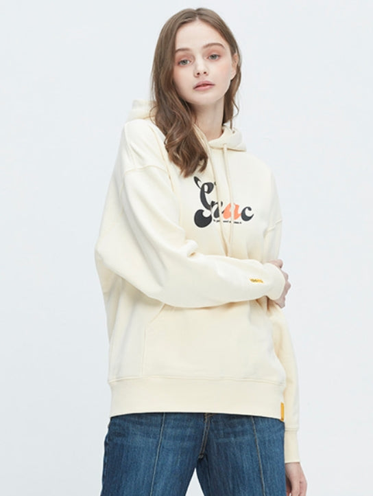 ロマンティッククラウン(ROMANTIC CROWN) GNAC ROLLING LOGO HOODIE_OATMEAL