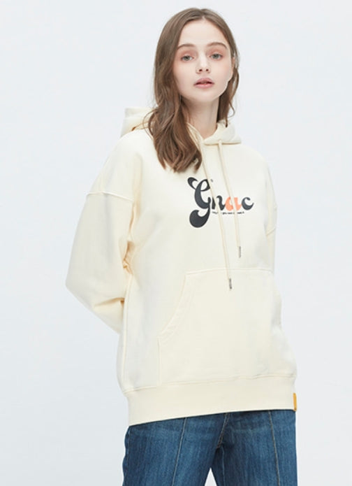 ロマンティッククラウン(ROMANTIC CROWN) GNAC ROLLING LOGO HOODIE_OATMEAL