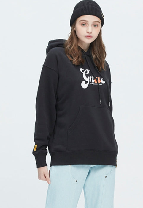 ロマンティッククラウン(ROMANTIC CROWN) GNAC ROLLING LOGO HOODIE_BLACK