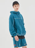 ベドインベド(BADINBAD) BIB BACK POCKET TRACK JACKET_BLUE GREEN