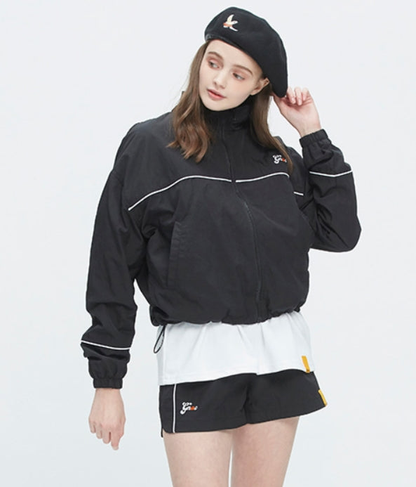 ロマンティッククラウン(ROMANTIC CROWN) GNAC PIPING WINDBREAKER_BLACK