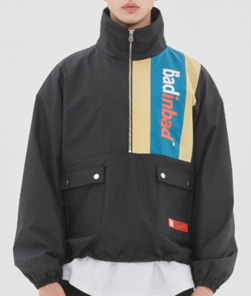 ベドインベド(BADINBAD) BACK POCKET ANORAK_BLACK
