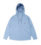 ベドインベド(BADINBAD) DENIM HOOD SHIRT_SKY BLUE