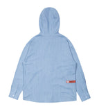 ベドインベド(BADINBAD) DENIM HOOD SHIRT_SKY BLUE