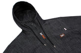 ベドインベド(BADINBAD) DENIM HOOD SHIRT_BLACK