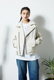 セイントペイン(SAINTPAIN)  SP UPTON RIDERS JACKET-IVORY