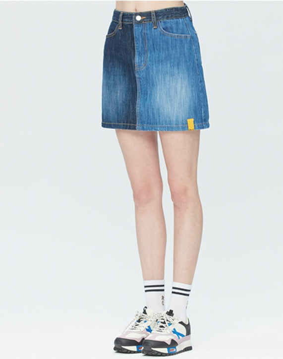 ロマンティッククラウン(ROMANTIC CROWN)TONE ON TONE POCKET SKIRT_BLUE