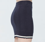 ロマンティッククラウン(ROMANTIC CROWN)CABLE KNIT SKIRT_NAVY