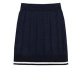 ロマンティッククラウン(ROMANTIC CROWN)CABLE KNIT SKIRT_NAVY