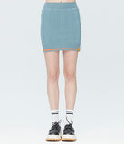 ロマンティッククラウン(ROMANTIC CROWN)CABLE KNIT SKIRT_LIGHT BLUE