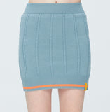 ロマンティッククラウン(ROMANTIC CROWN)CABLE KNIT SKIRT_LIGHT BLUE
