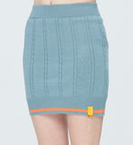 ロマンティッククラウン(ROMANTIC CROWN)CABLE KNIT SKIRT_LIGHT BLUE