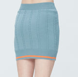 ロマンティッククラウン(ROMANTIC CROWN)CABLE KNIT SKIRT_LIGHT BLUE