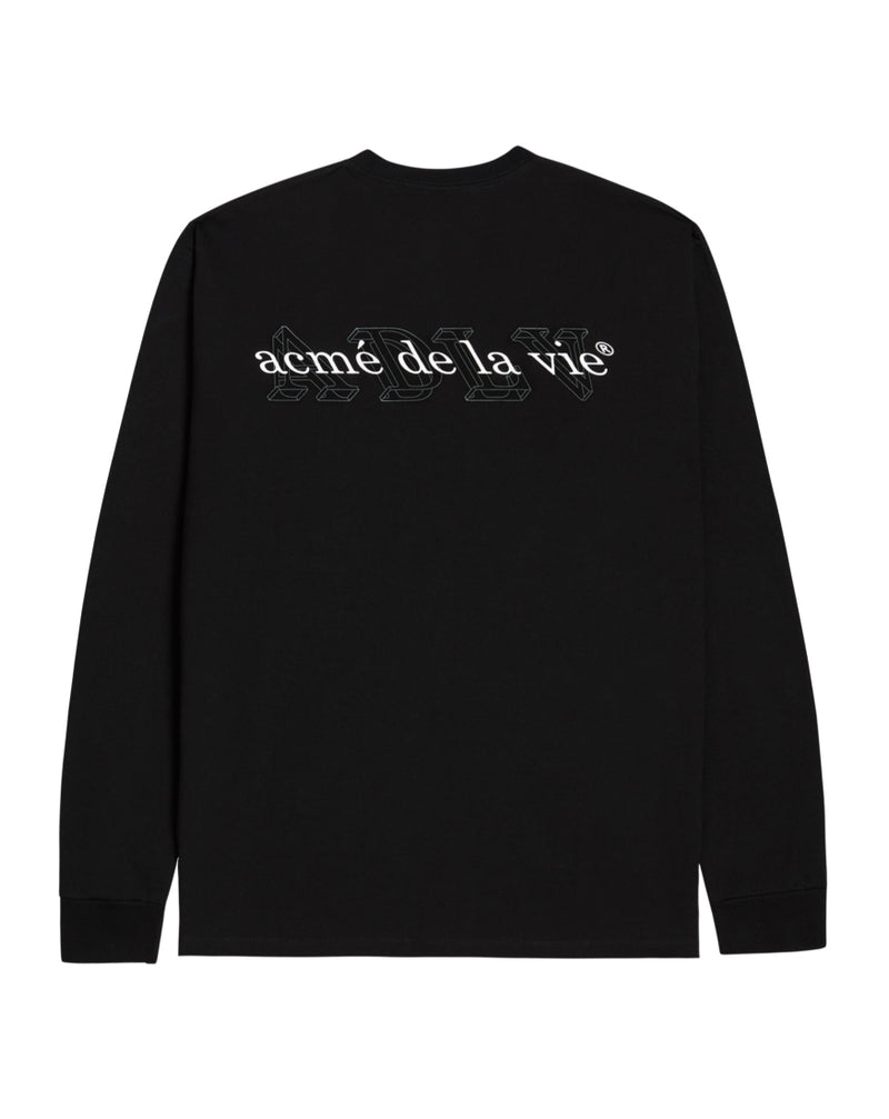 アクメドラビ(acme' de la vie) ADLV 3D LONG SLEEVE T-SHIRT BLACK