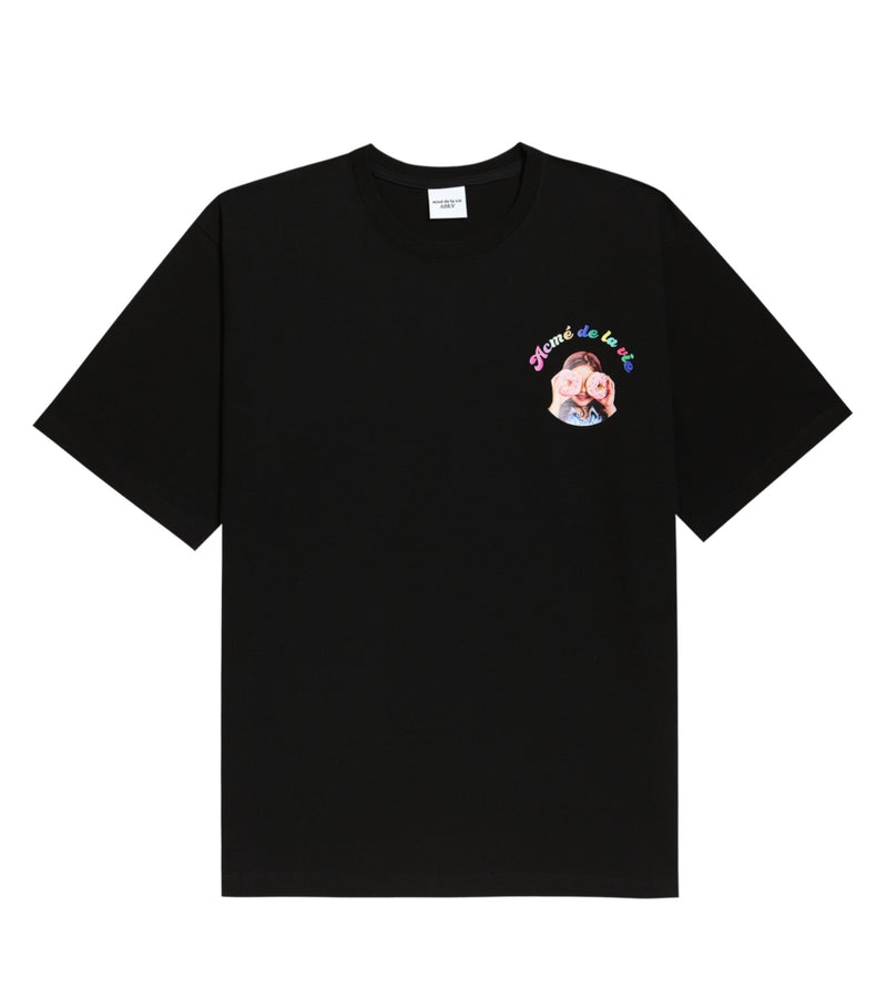 アクメドラビ(acme' de la vie) ADLV BABY FACE SHORT SLEEVE BLACK MINI DONUTS 3