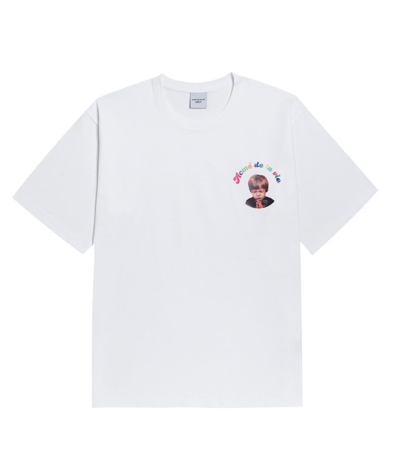 アクメドラビ(acme' de la vie) ADLV BABY FACE SHORT SLEEVE WHITE MINI PRAYER