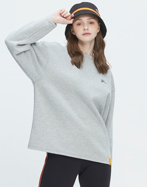 ロマンティッククラウン(ROMANTIC CROWN) GNAC ROLLING LOGO SLEEVE_GREY